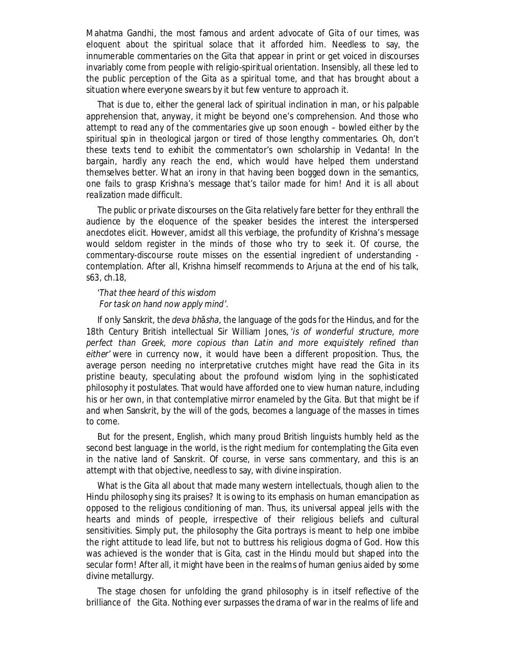 Page 4 of 72, Bhagvad Gita Treatise of Self help