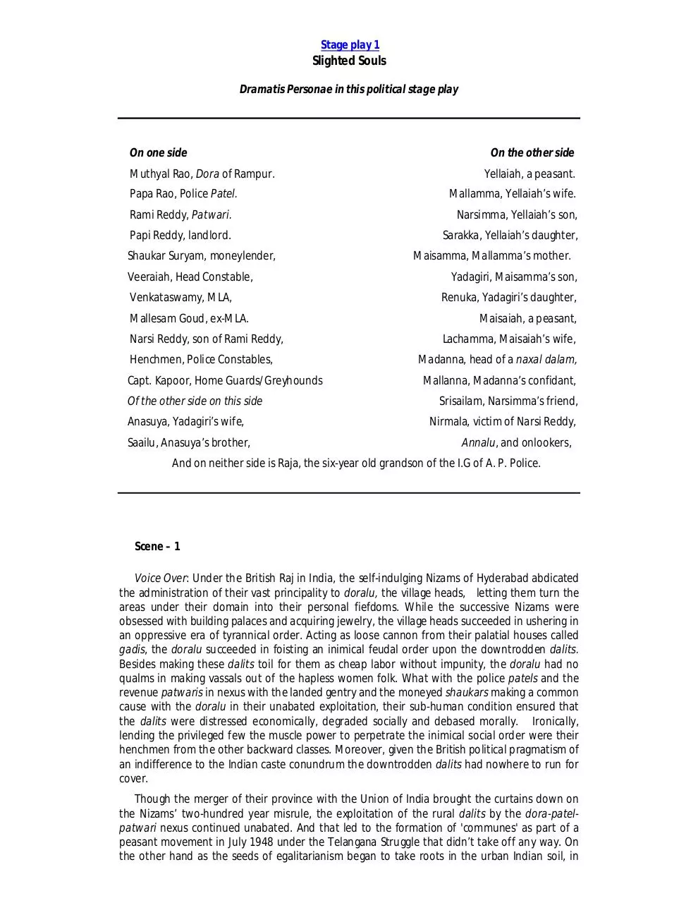 Page 3 of 129, Onto the Stage Slighted Souls and other stage and radio plays,