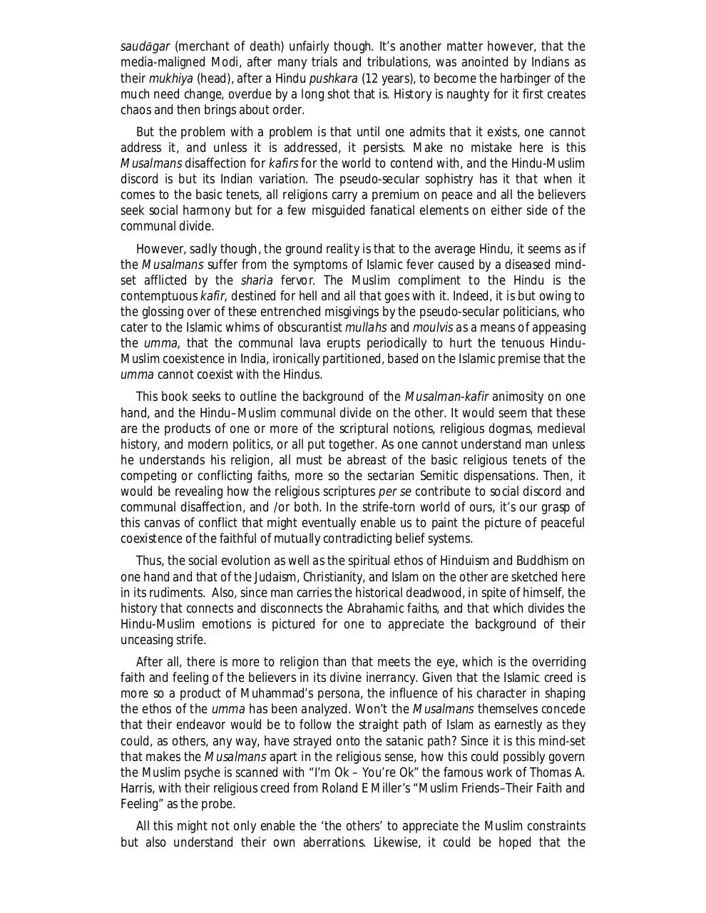 Page 4 of 156, Puppets of Faith Theory of Communal Strife (A Critical Appraisal of Islamic Faith, Indian Polity 'n More)