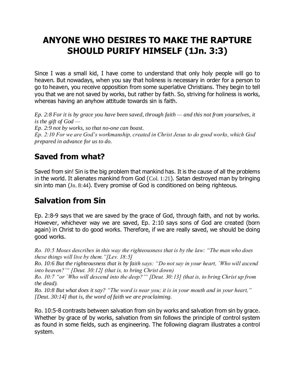 Page 1 of 4, ANYONE WHO HOPES TO MAKE THE RAPTURE SHOULD PURIFY HIMSELF