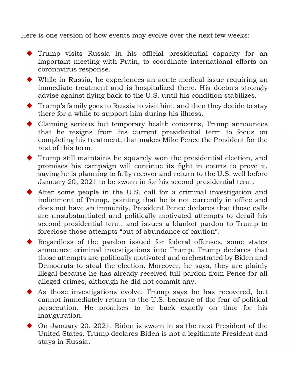 Page 1 of 1, trump goes to russia