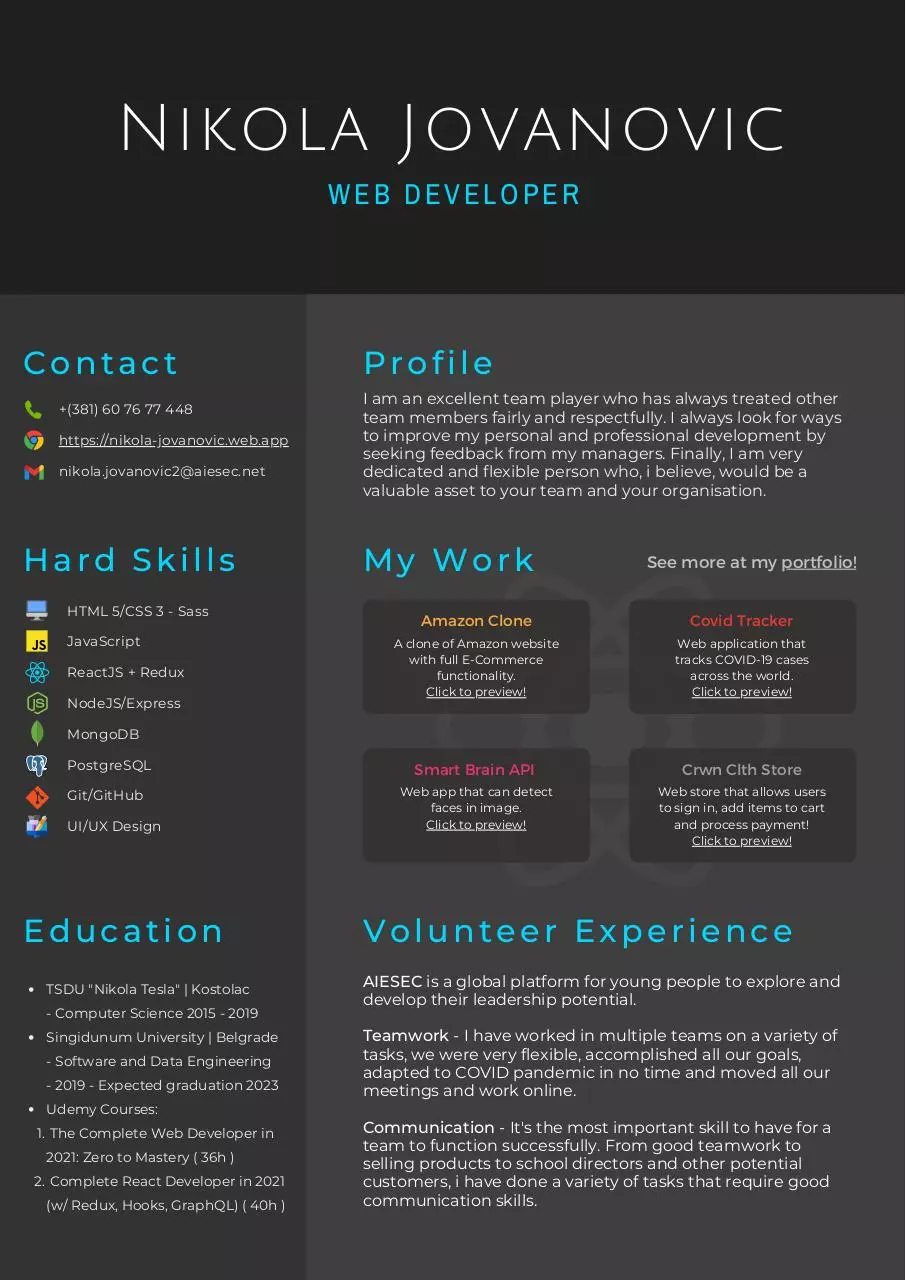 Page 1 of 1, CV 2