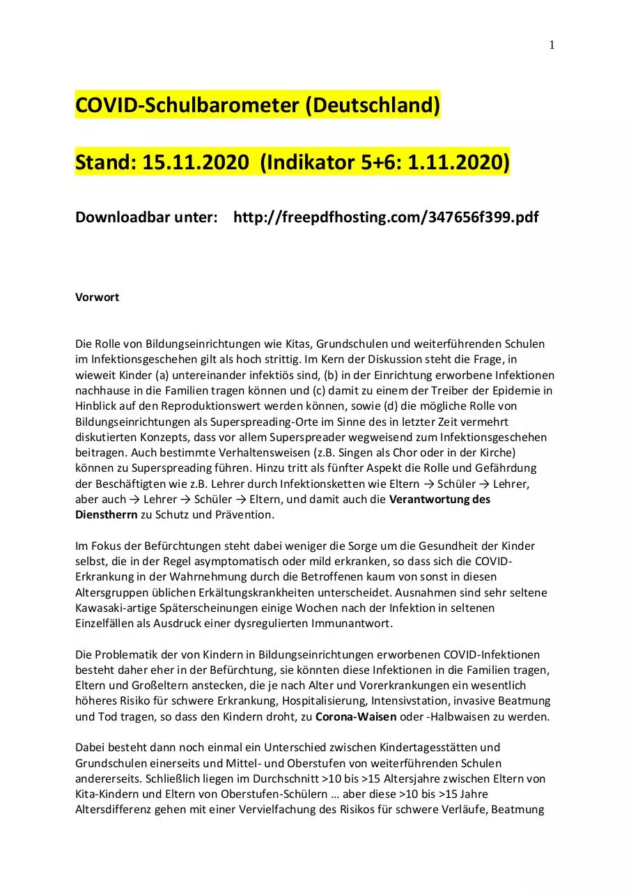 Page 1 of 37, COVID Schulbarometer