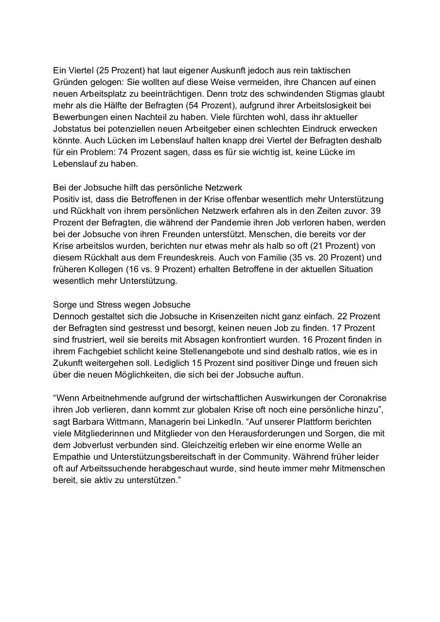Page 2 of 2, Durch Corona Pandemie Weniger Vorurteile gegen Arbeitslose