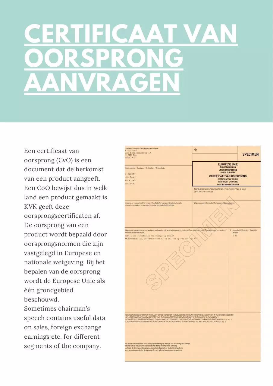 Page 2 of 3, Certificaat Van Oorsprong Aanvragen