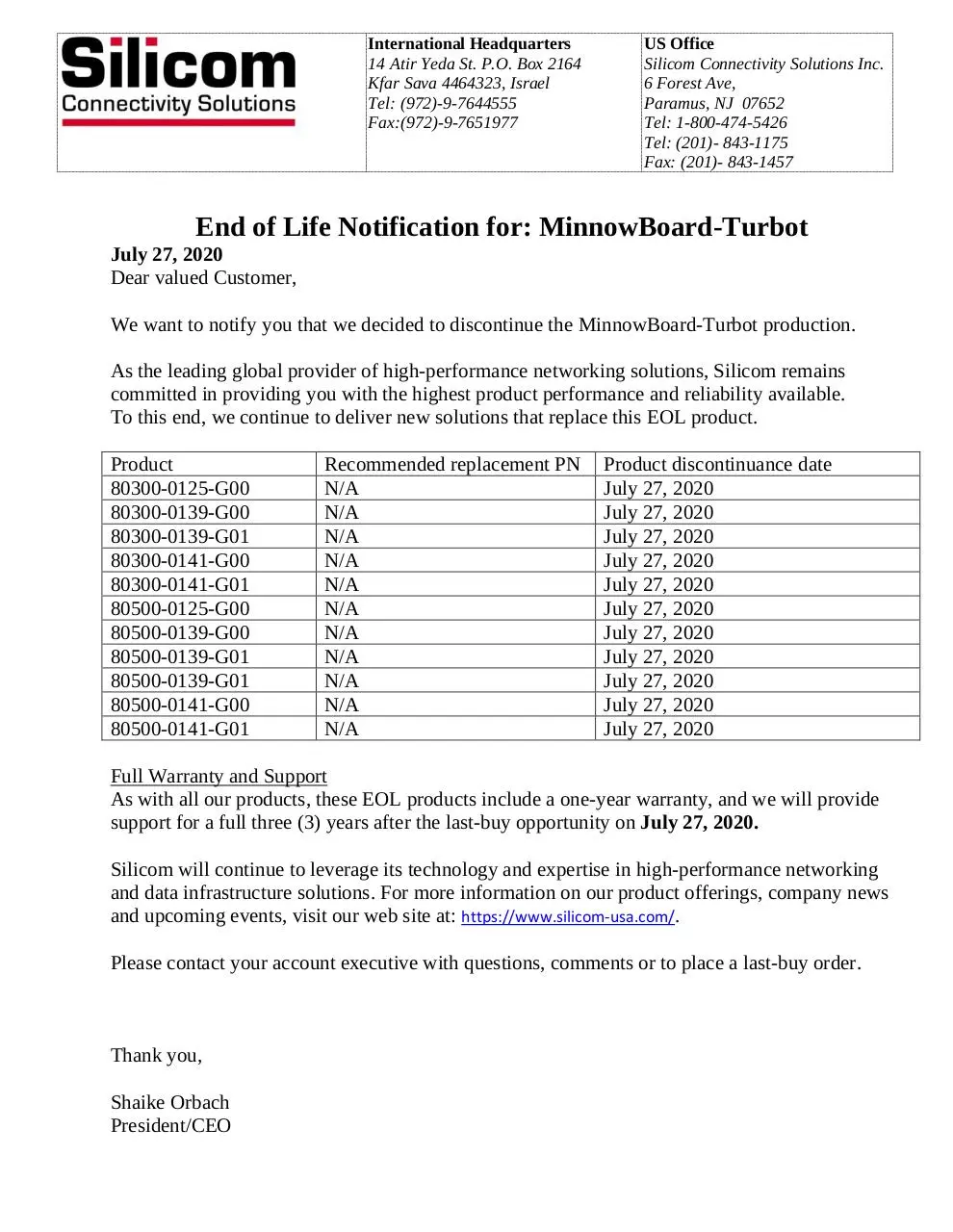 Page 1 of 1, EOL MinnowBoard Turbot