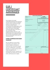 Page 2, EUR 1 Certificaat Aanvragen