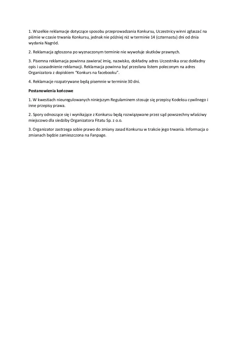 Page 2 of 2, Konkurs fb regulamin