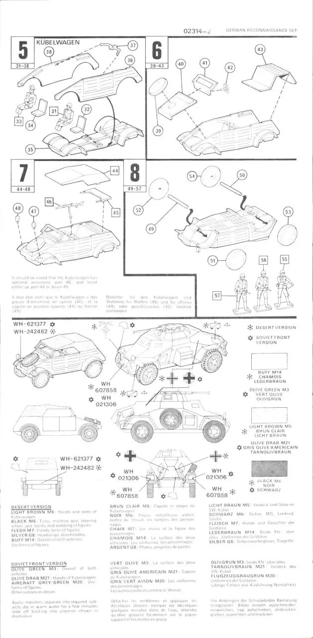 Page 2 of 3, Airfix 76 German Reconnaissance Set (02312 6)
