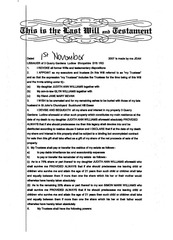 Page 2, Last Will and Testament Mrs Jean Lissauer nee Goodeve b.Q1.1925 d.8 January 2019