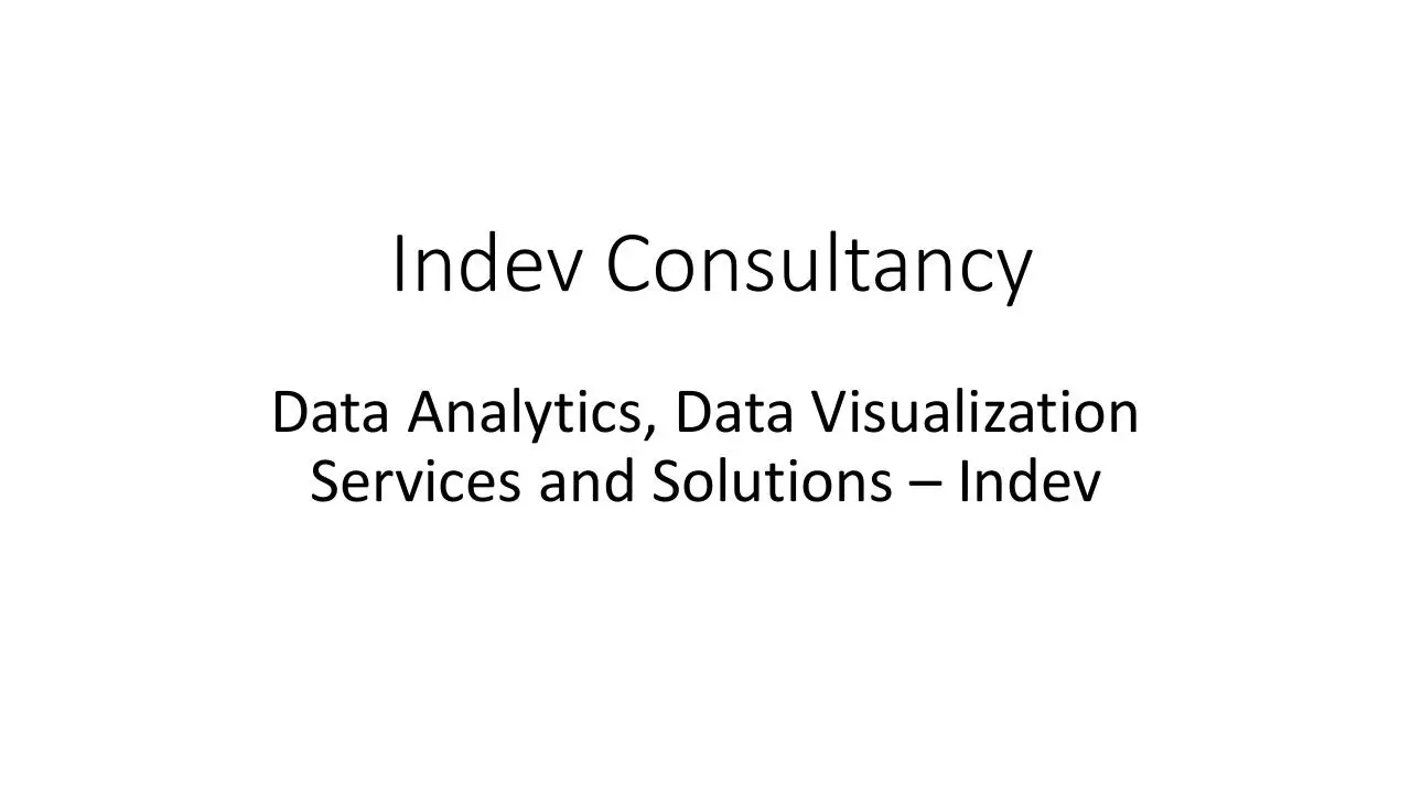 Page 1 of 3, Data Analytics, Data Visualization Services and Solutions Indev