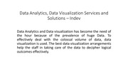 Page 2, Data Analytics, Data Visualization Services and Solutions Indev