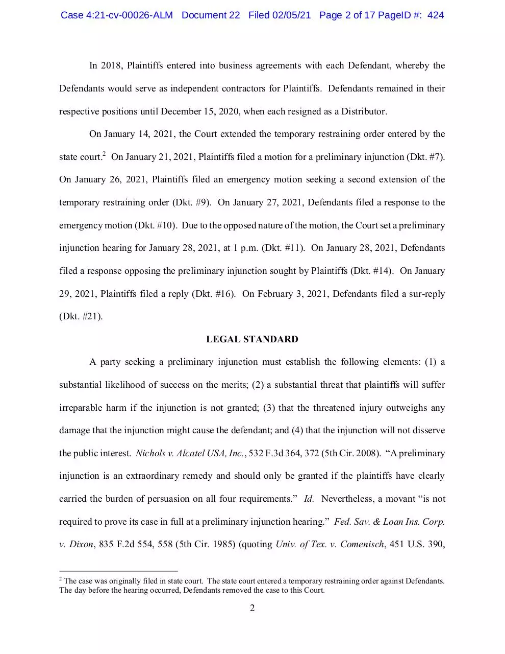 Page 2 of 17, memorandumOpionAndOr