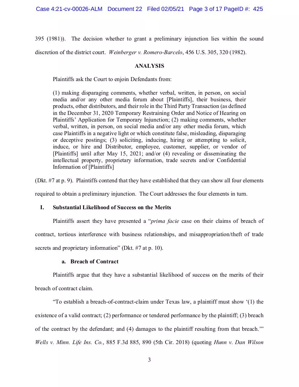 Page 3 of 17, memorandumOpionAndOr