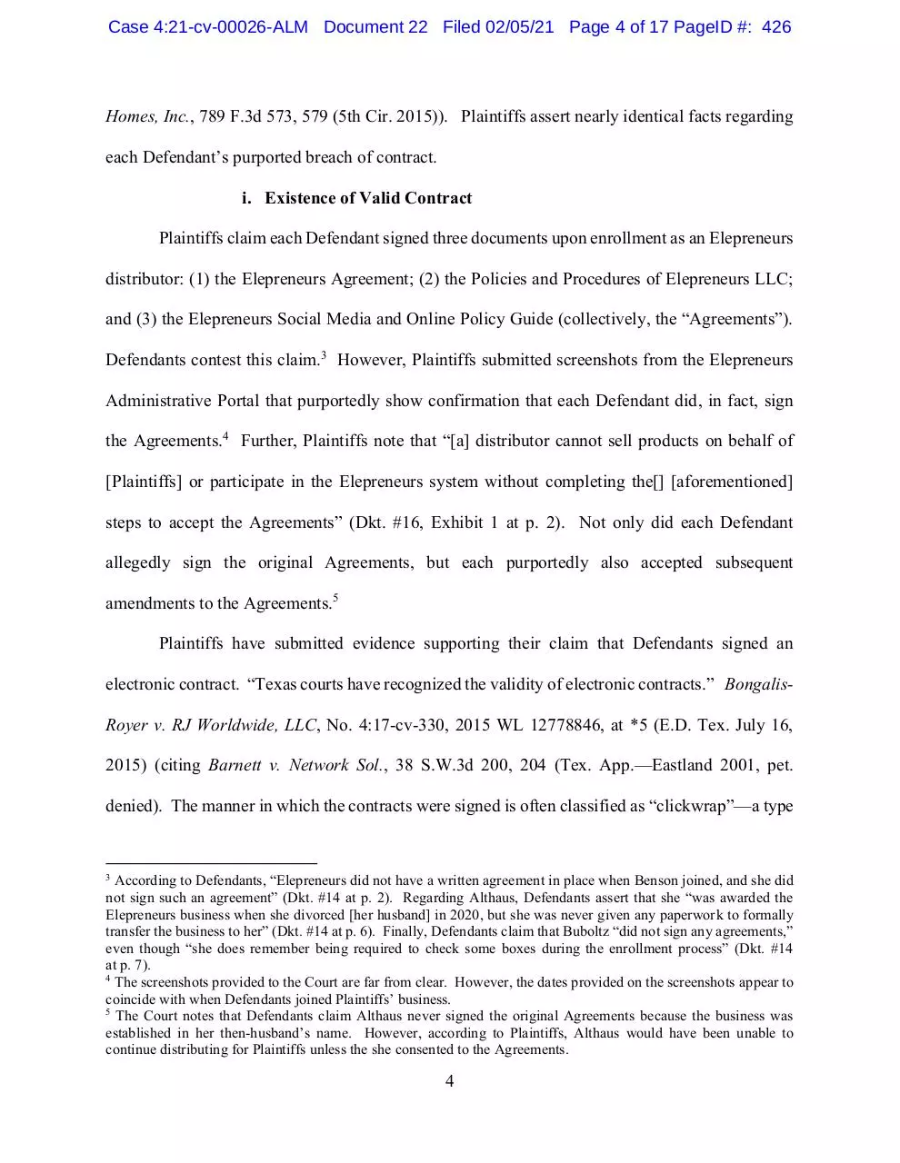 Page 4 of 17, memorandumOpionAndOr