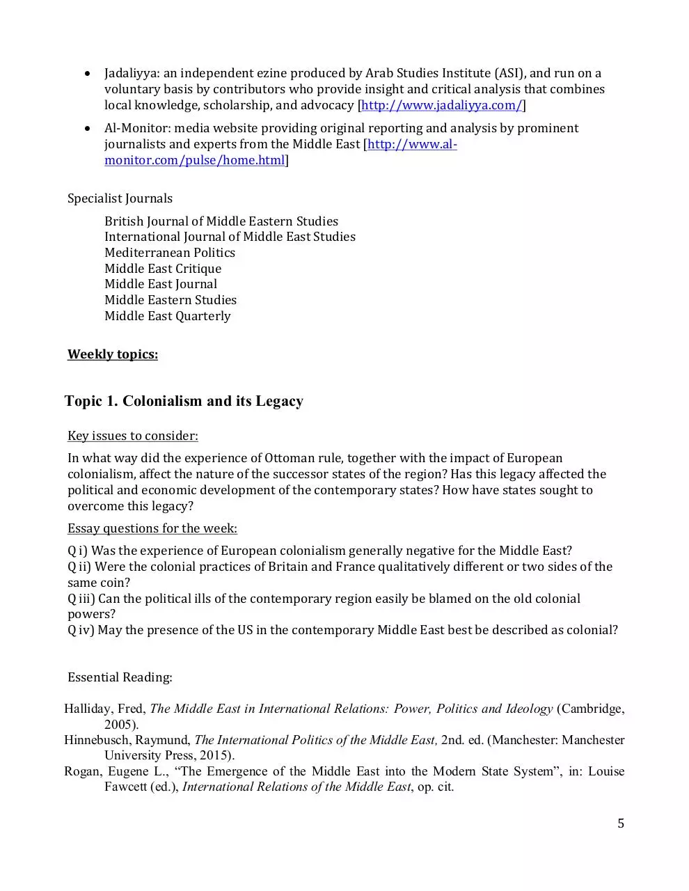 Page 5 of 31, 211 Politics in the Middle East 2019 20[2]