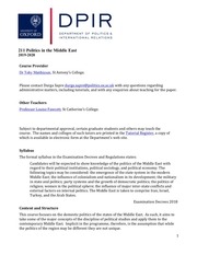 Page 1, 211 Politics in the Middle East 2019 20[2]