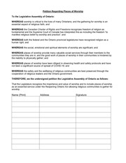 Page 2, ON Petition Places of Worship
