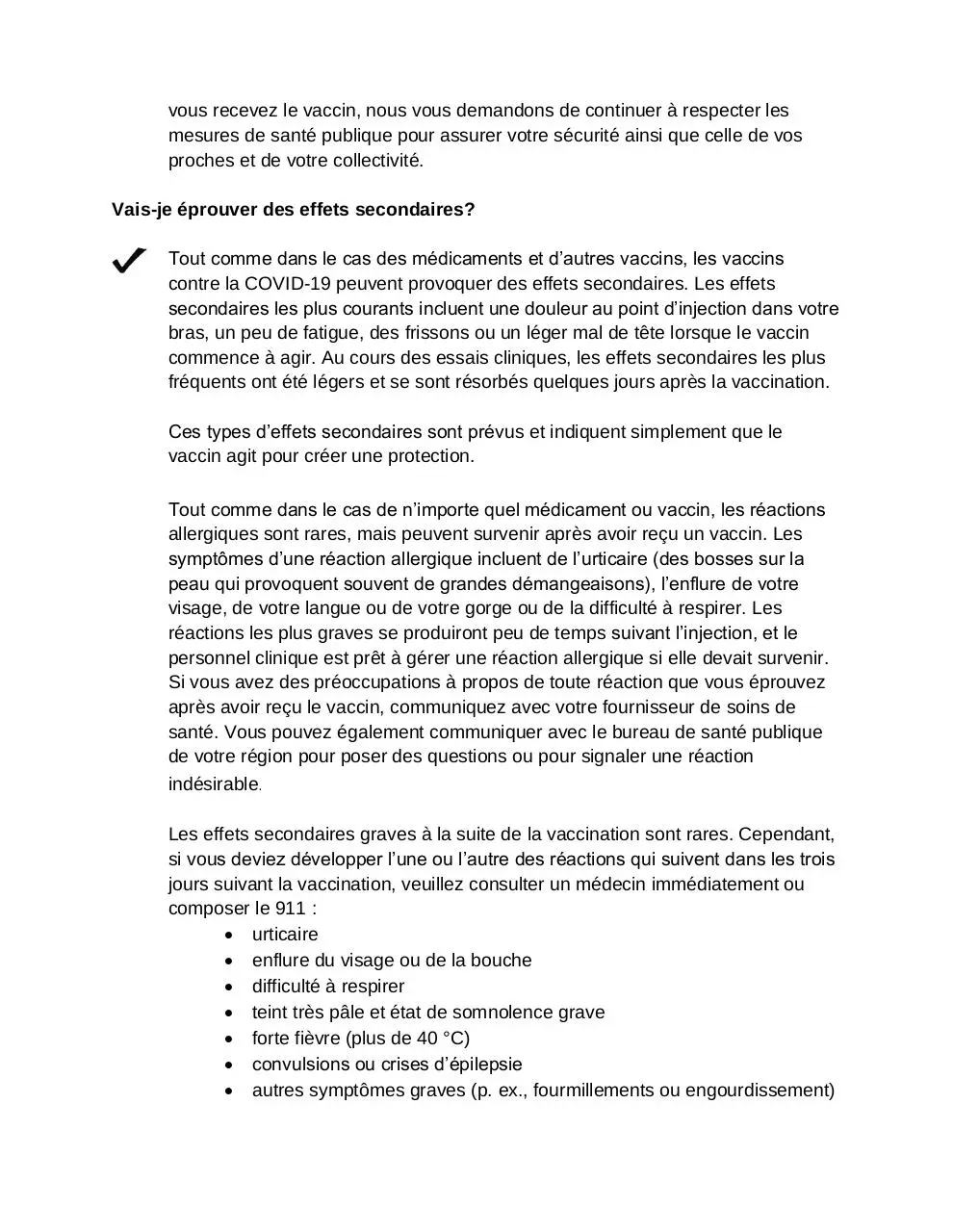 Page 5 of 10, COVID 19 Vaccines Fact Sheet 20210129 FR