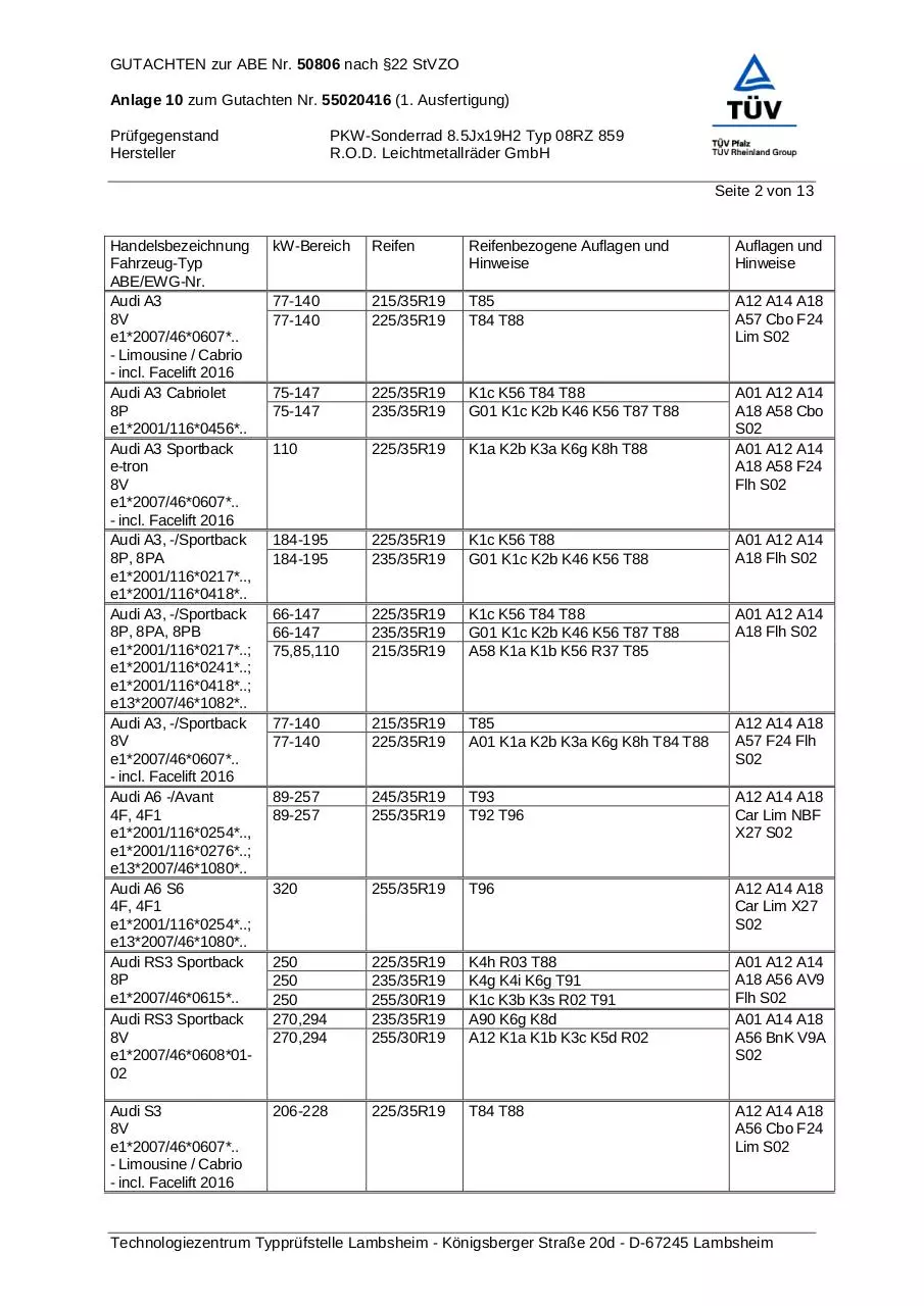 Page 2 of 13, AUDI SEAT SKODA VOLKSWAGEN 00276023