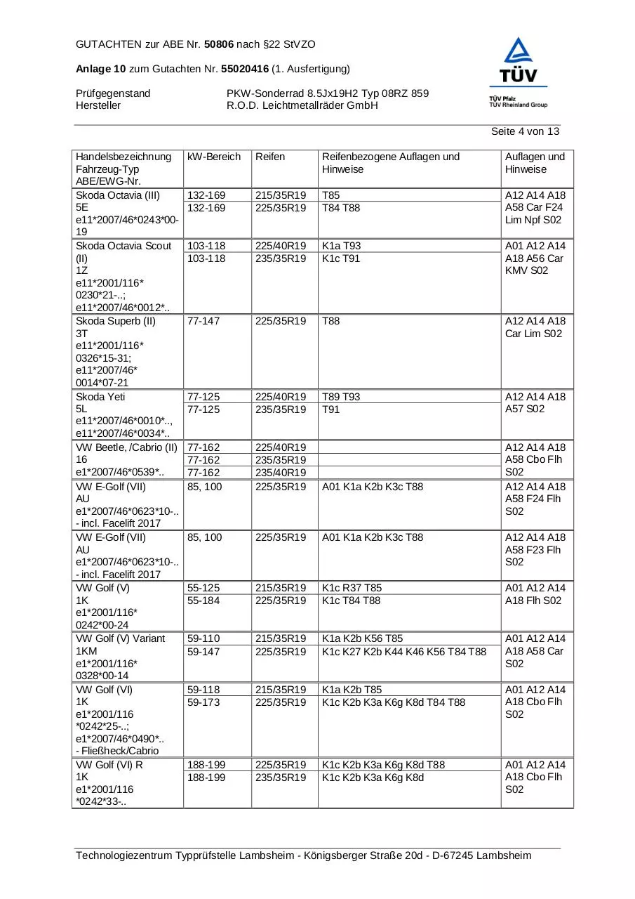 Page 4 of 13, AUDI SEAT SKODA VOLKSWAGEN 00276023