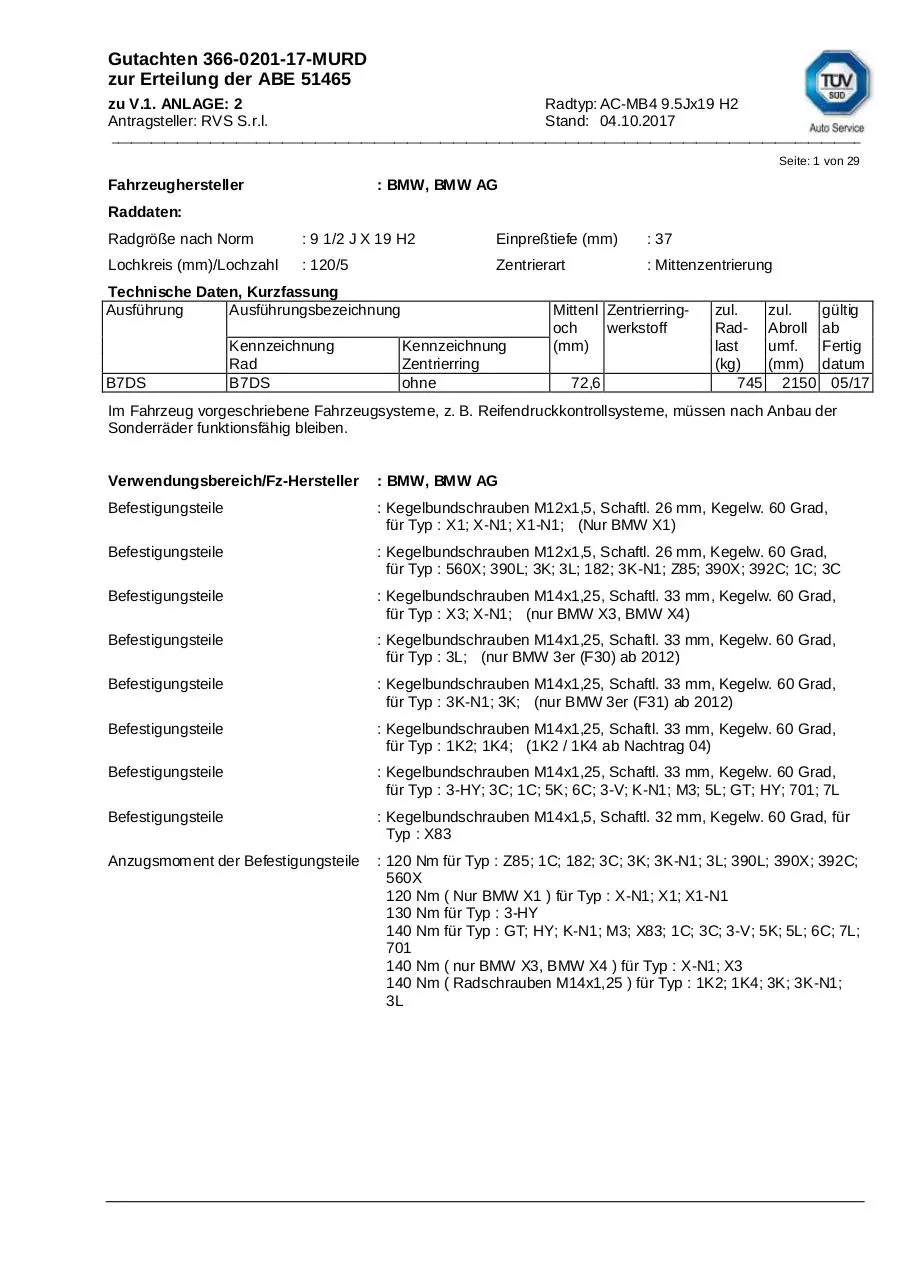 Page 1 of 29, BMW 53333502
