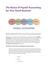 Page 1, The Basics of Payroll Accounting for Your Small Business