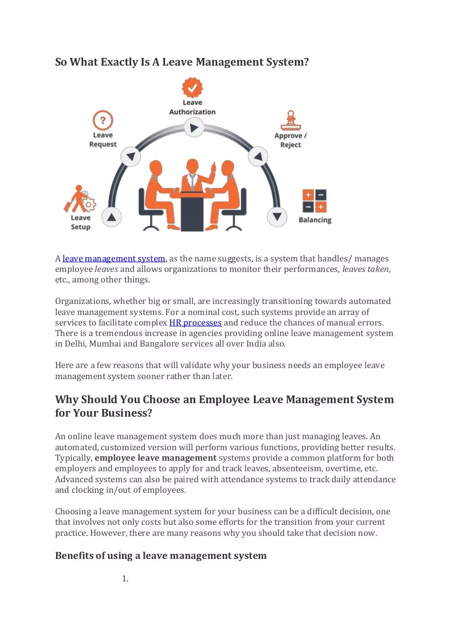 Page 2 of 4, Key Reasons To Choose An Employee leave management system For Your Business