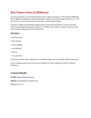 Page 1, Best Tattoo Shop And Artists In Melbourne converted