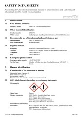 Page 1, cfs 570 tert butyldimethylsilane ghs sds