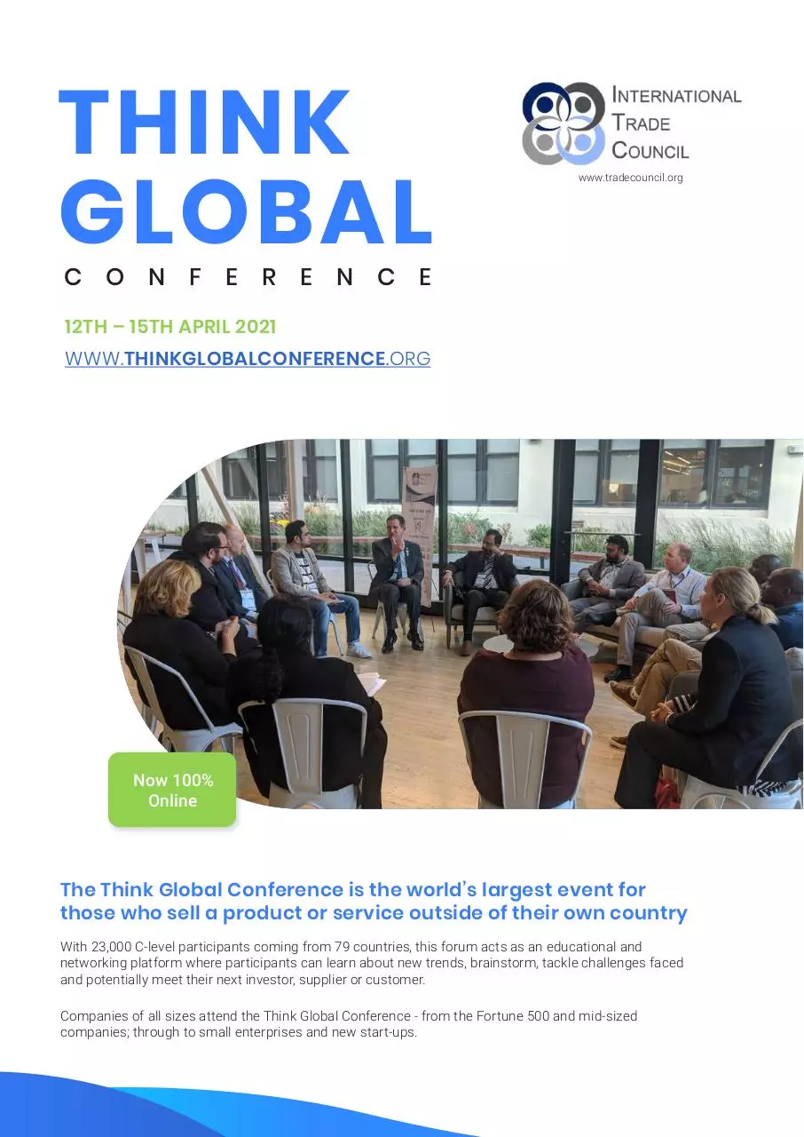 Page 1 of 12, International Trade Council Think Global Conference