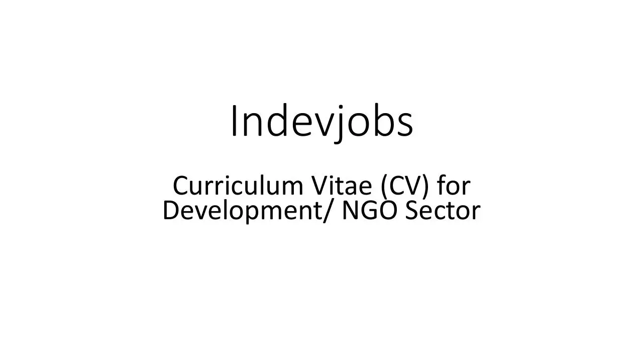 Page 1 of 2, Curriculum Vitae (CV)