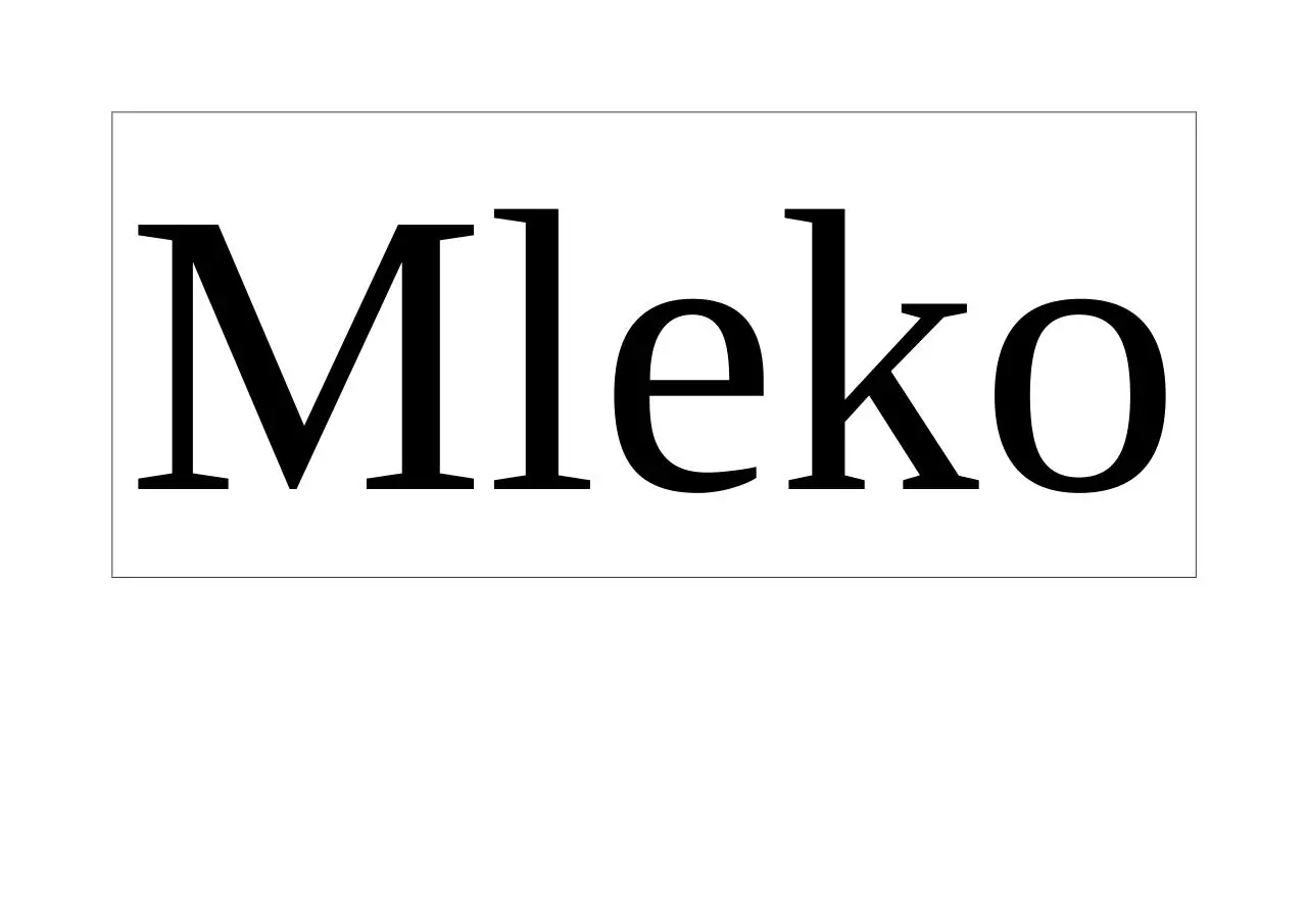 Page 1 of 1, mleko