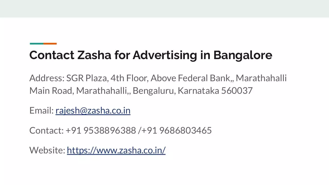 Page 3 of 3, Zasha Advertising Agency in Bangalore