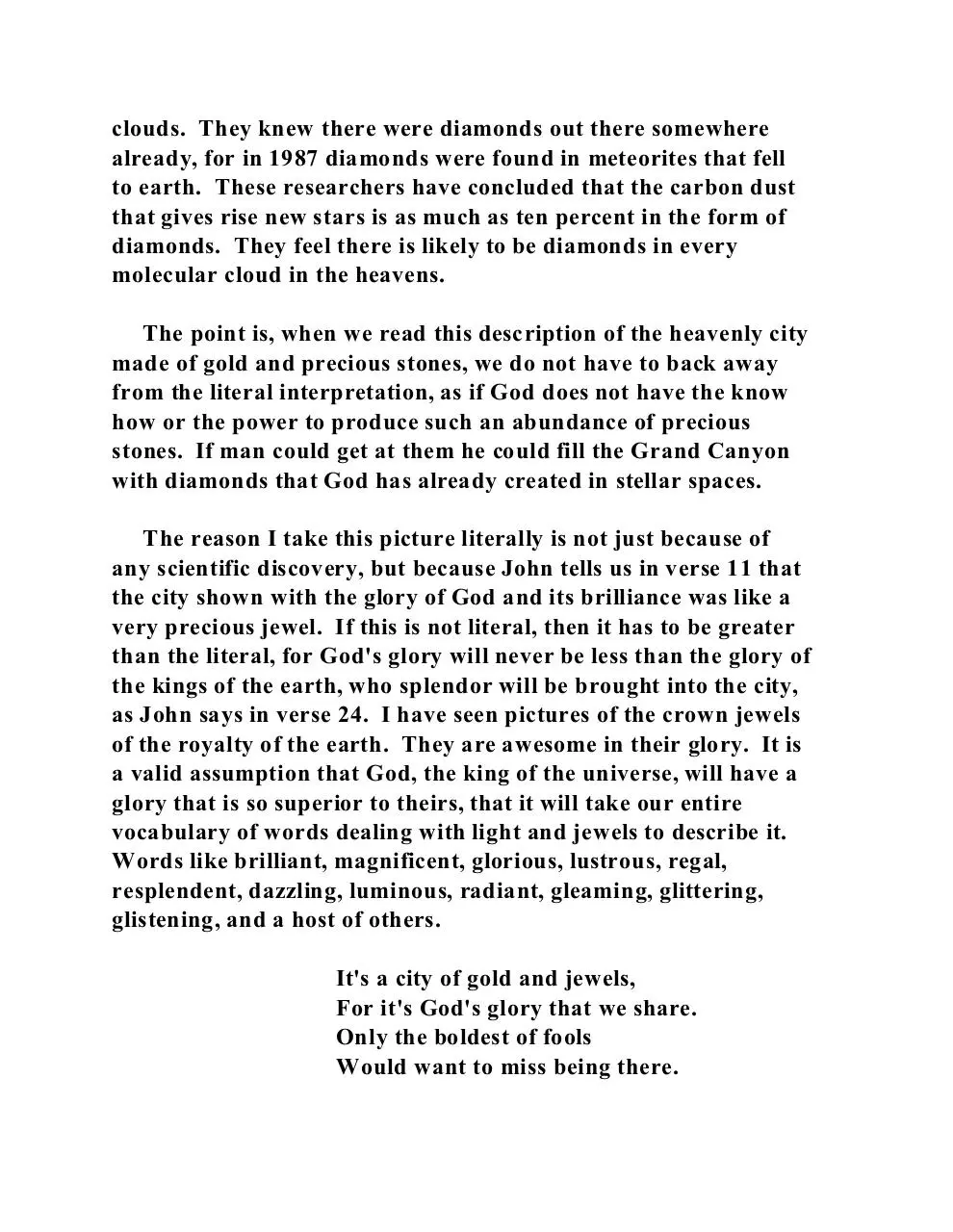 Page 2 of 158, BEHOLD THE GLORY OF GOD