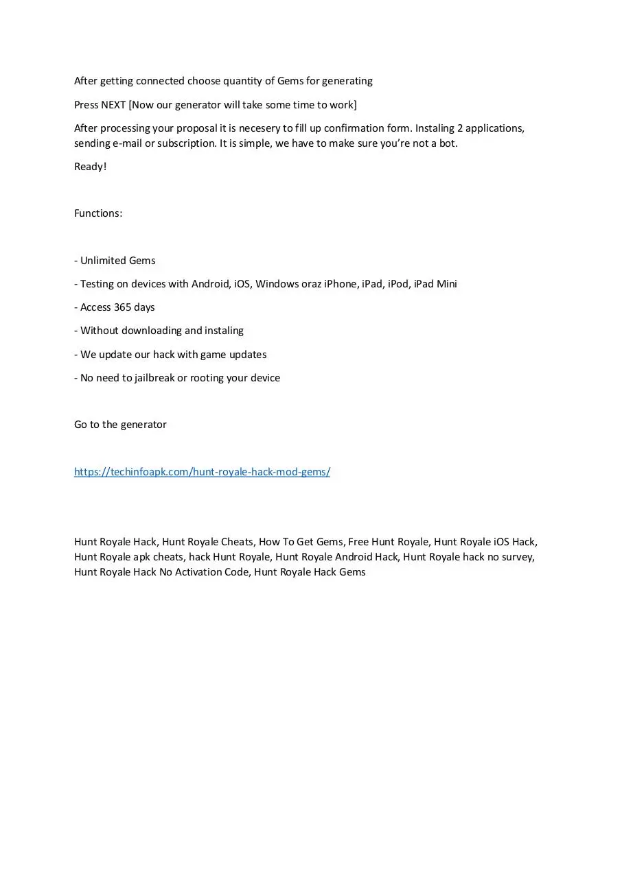 Page 2 of 2, Hunt Royal‪e Hack (mod Gems) codes