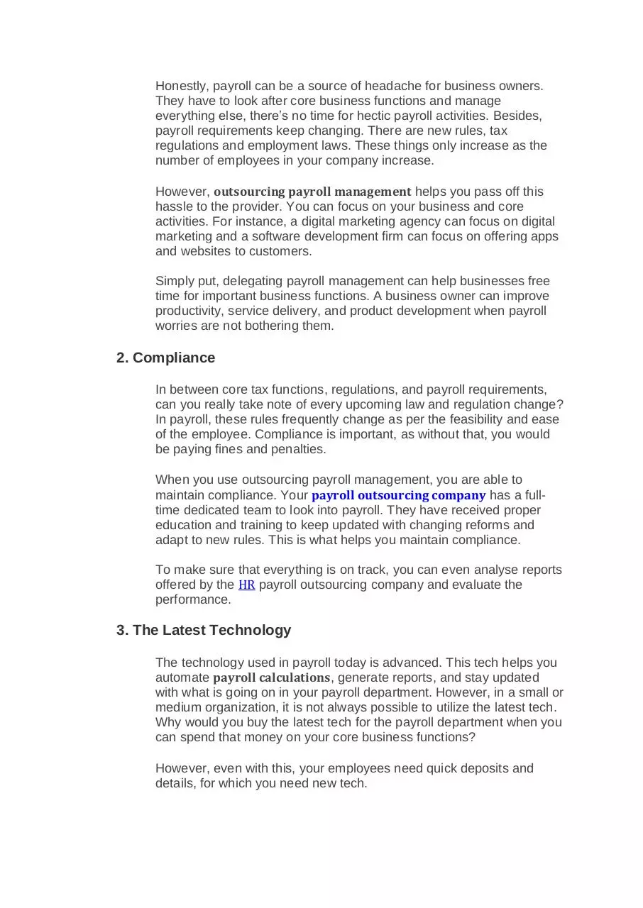 Page 2 of 6, Outsourcing Payroll Management