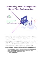 Page 1, Outsourcing Payroll Management