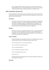Page 4, Outsourcing Payroll Management