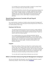 Page 5, Outsourcing Payroll Management