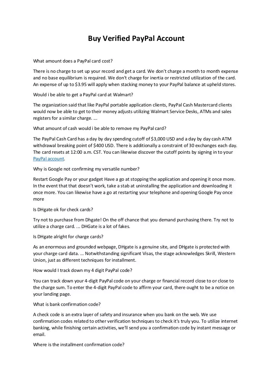 Page 1 of 2, Buy Verified PayPal Account