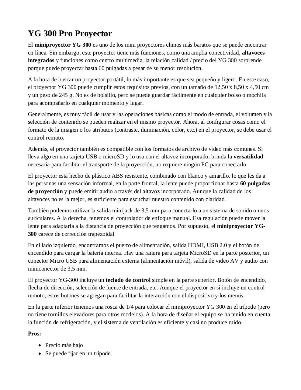 Page 5 of 18, Mini proyectores