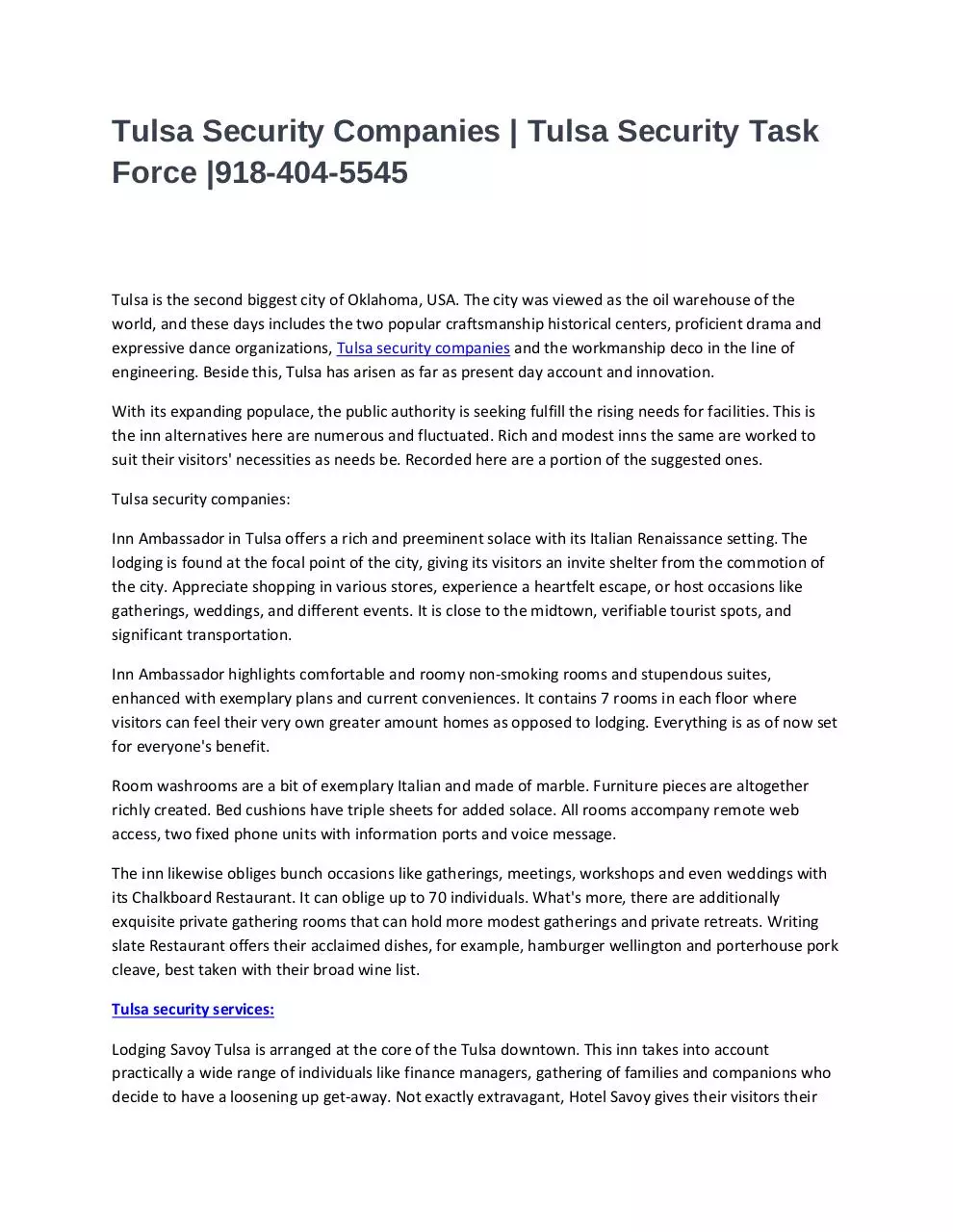 Page 1 of 2, Tulsa Security Companies Tulsa Security Task Force 918 404 5545 converted