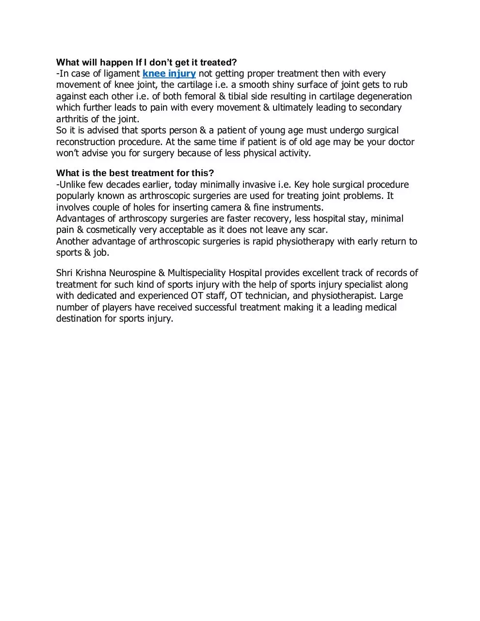 Page 2 of 2, All About Knee Injuries