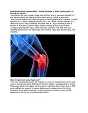 Page 1, All About Knee Injuries
