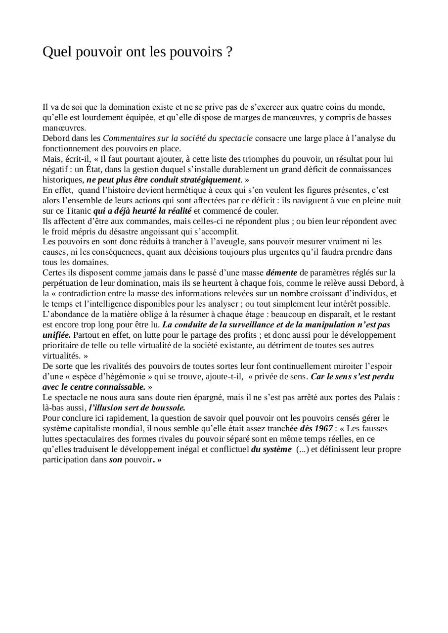 Page 1 of 2, Les limites de pouvoir des pouvoirs.