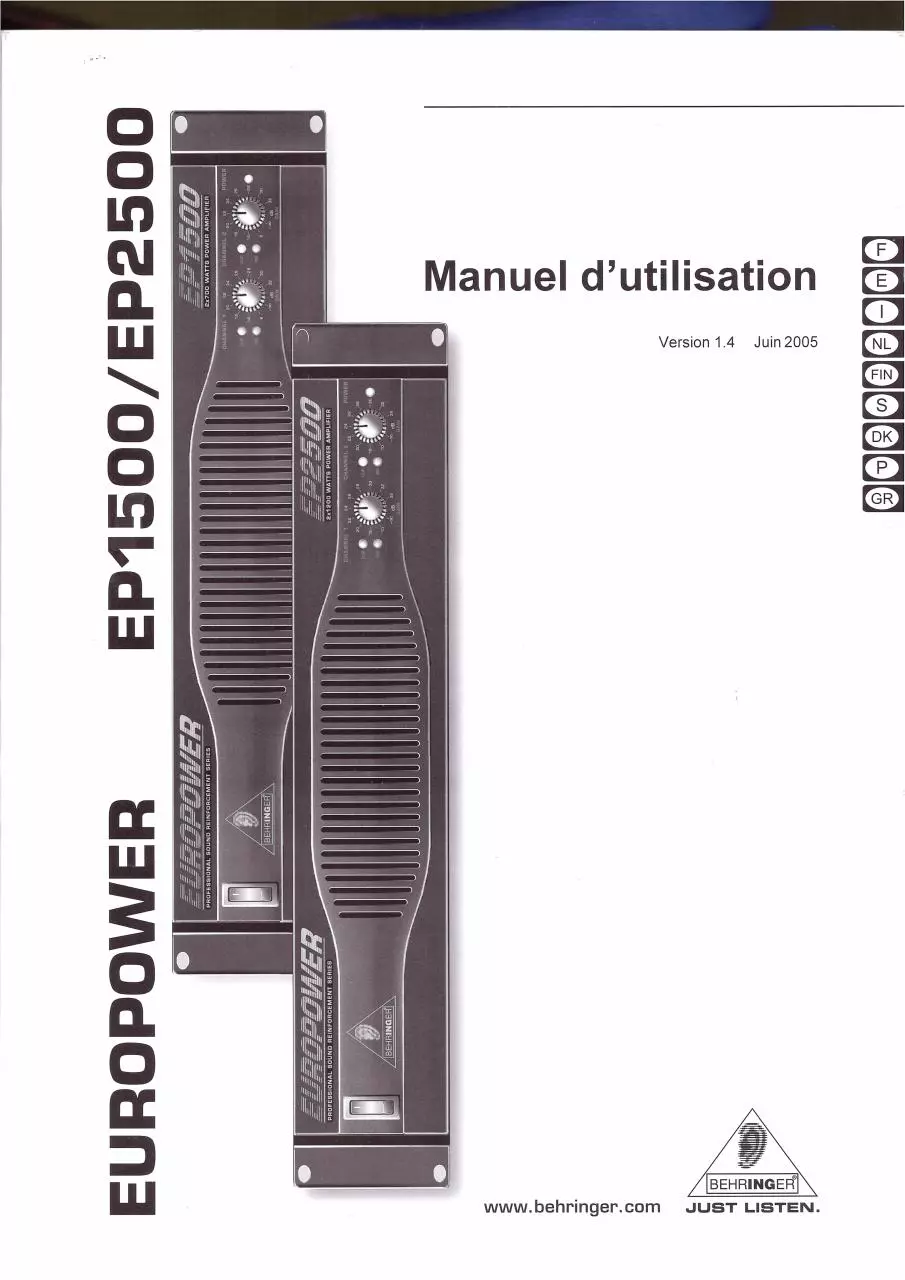 Page 1 of 96, EP1500 2500multilang
