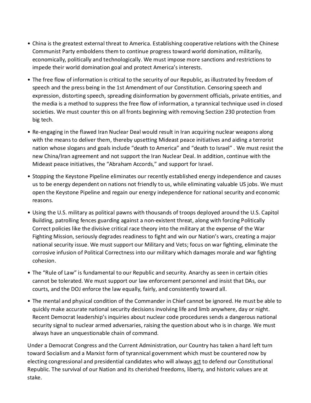 Page 2 of 5, 2021 Open Letter from Retired Generals and Adm
