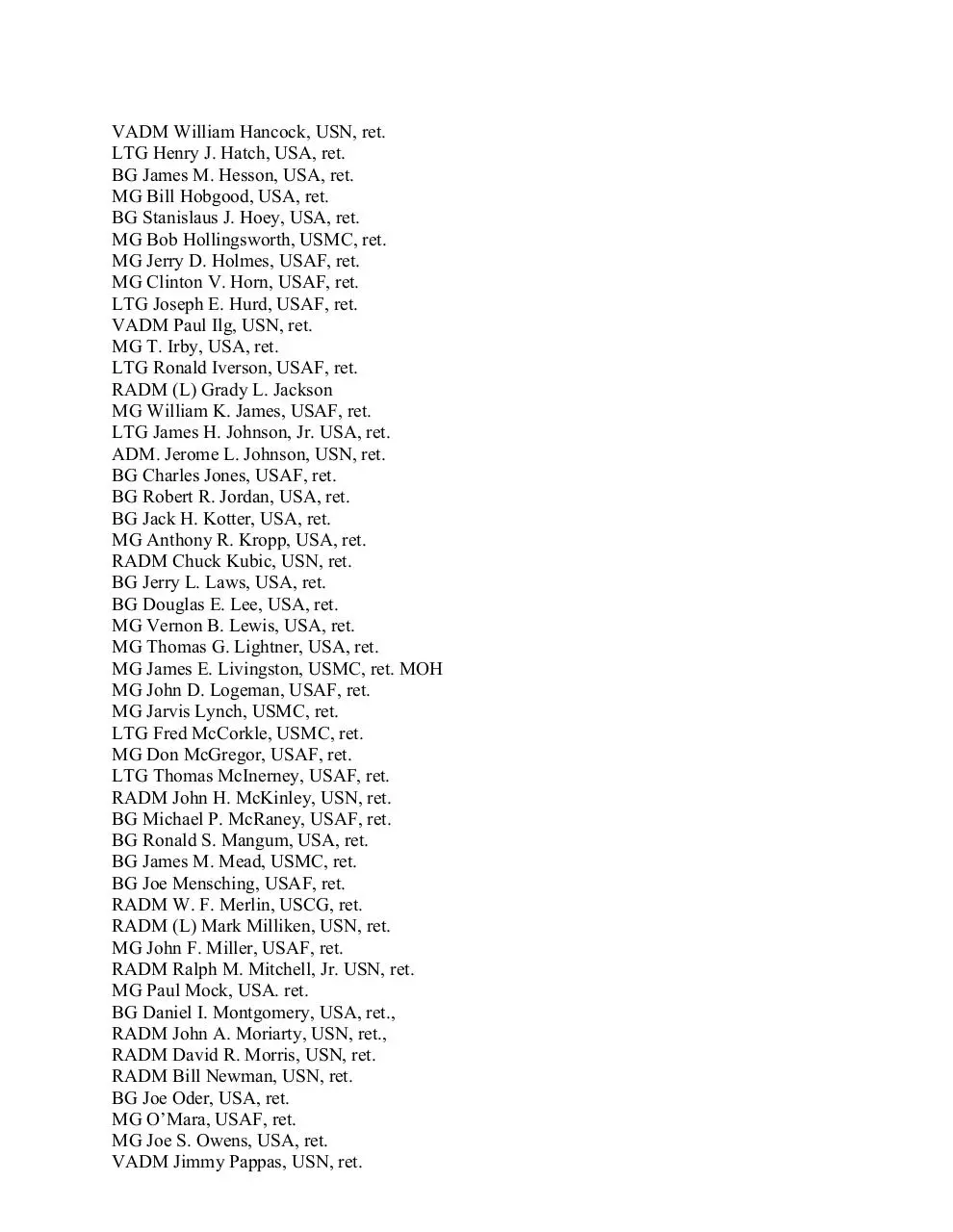 Page 4 of 5, 2021 Open Letter from Retired Generals and Adm