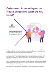 Page 1, Outsourced Accounting or InHouse Execution What Do You Need